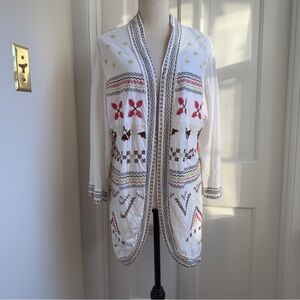Johnny Was Embroidered Kimono Cardigan